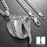 316L Stainless steel Silver Bling Cobra w/ 5mm Cuban Chain SG09 316L Stainless steel Silver Bling Cobra w/ 5mm Cuban Chain SG09