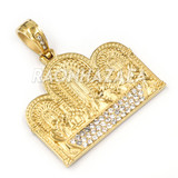 Hip Hop Iced Stainless Steel Gold/Silver Last Supper Pendant W Cuban Chain