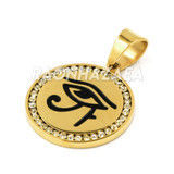 Hip Hop Stainless Steel Medallion Egyptian Ankh Pendant W Cuban Chain