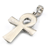 Hip Hop Stainless Steel Egyptian Ankh Pendant W Cuban Chain.