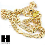 MENS HIP HOP TIGER PENDANT & DIAMOND CUT CUBAN LINK CHAIN NECKLACE NN57