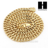 Stainless steel Gold Finish Heavy 10mm Miami Cuban Link Chain Necklace Bracelet3