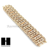 NEW ALL GOLD PLATED MICRO PAVE SIMULATED DIAMOND 8.5 BRACELET KB023G