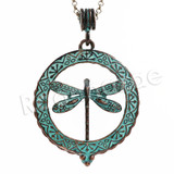 Patina Antique Vintage Design Butterfly Effect 5X Magnifying Glass Locket Pendant Necklace