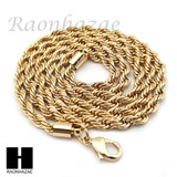 HIP HOP 14K GOLD PT 4 CHAINS ROPE, BOX, 30" CUBAN LINK NECKLACE CHAIN SET GN158G