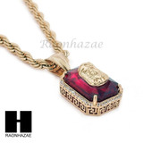 STAINLESS STEEL RUBY JESUS FACE PENDANT 24" ROPE CHAIN NECKLACE NP024 STAINLESS STEEL RUBY JESUS FACE PENDANT 24" ROPE CHAIN NECKLACE NP024
