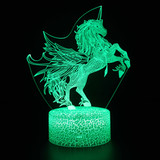 3D Unicorn Lamp LED Night Light Visual Illusion 7 Colours Touch Bedroom Party/Free Shipping