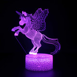 3D Unicorn Lamp LED Night Light Visual Illusion 7 Colours Touch Bedroom Party/Free Shipping