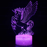 3D Unicorn Lamp LED Night Light Visual Illusion 7 Colours Touch Bedroom Party/Free Shipping