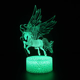 3D Unicorn Lamp LED Night Light Visual Illusion 7 Colours Touch Bedroom Party/Free Shipping