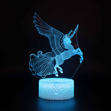 3D Unicorn Lamp LED Night Light Visual Illusion 7 Colours Touch Bedroom Party/Free Shipping