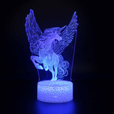 3D Unicorn Lamp LED Night Light Visual Illusion 7 Colours Touch Bedroom Party/Free Shipping