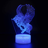3D Unicorn Lamp LED Night Light Visual Illusion 7 Colours Touch Bedroom Party/Free Shipping