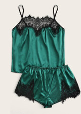Plus Size Lingerie Lace Trim Camisole Pajamas/Free Shipping