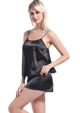 Black Lingerie Sleepwear Camisole Set/Free Shipping