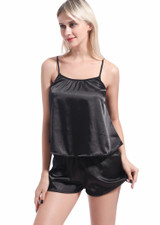 Black Lingerie Sleepwear Camisole Set/Free Shipping