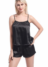 Black Lingerie Sleepwear Camisole Set/Free Shipping