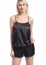 Black Lingerie Sleepwear Camisole Set/Free Shipping