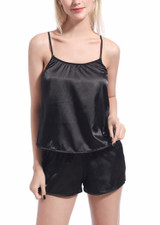 Black Lingerie Sleepwear Camisole Set/Free Shipping