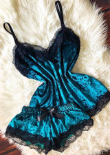 Velvet Eyelash Lace Lingerie Underwear Two Pieces Cami Set/Free Shipping