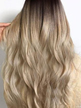 Foxwigs Lace Front Wigs Long Middle Part Ombre Wavy Wig/Free Shipping