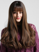 Foxwigs Lace Front Wigs See-through Bang Long Body Wave Hair Wig/Free Shipping