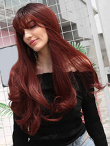 Foxwigs Lace Front Wigs Hair See-through Bang Body Wave Long Wig/Free Shipping