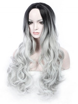 Foxwigs Lace Front Wigs Middle Part Long Ombre Wavy Party Hair Wig/Free Shipping