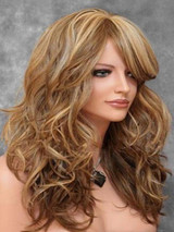 Foxwigs Lace Front Wigs Oblique Bang Body Wave Long Hair Wig/Free Shipping