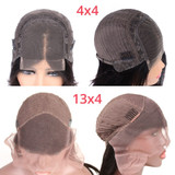 Lace Closure Wigs Human Hair Indian Body Wave Natural Black Lace Front Wig For Black Women 4X4 &13x4 Closure Wigs/Free Shipping
