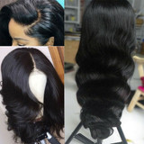 Lace Closure Wigs Human Hair Indian Body Wave Natural Black Lace Front Wig For Black Women 4X4 &13x4 Closure Wigs/Free Shipping