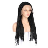 Micro Braided Lace Front Wigs Black Women Long Synthetic Hair Wig Heat Resistant/Free Shipping