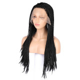 Micro Braided Lace Front Wigs Black Women Long Synthetic Hair Wig Heat Resistant/Free Shipping
