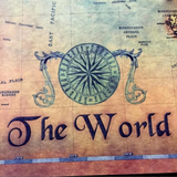 Vintage Nautical World Map Poster