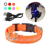 USB Rechargeable Dog or Cat LED Flashing Collar Leash