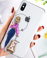 Beautiful Girl Pattern Case For iPhone 11 Pro Max, 11 Pro, 11, Xs Max, XS/X, Xr, 8/7 Plus, 8/7, 6s Plus, or 6/6s