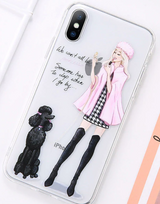 Beautiful Girl Pattern Case For iPhone 11 Pro Max, 11 Pro, 11, Xs Max, XS/X, Xr, 8/7 Plus, 8/7, 6s Plus, or 6/6s