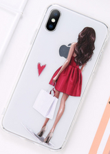 Beautiful Girl Pattern Case For iPhone 11 Pro Max, 11 Pro, 11, Xs Max, XS/X, Xr, 8/7 Plus, 8/7, 6s Plus, or 6/6s