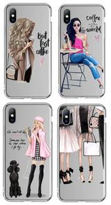 Beautiful Girl Pattern Case For iPhone 11 Pro Max, 11 Pro, 11, Xs Max, XS/X, Xr, 8/7 Plus, 8/7, 6s Plus, or 6/6s