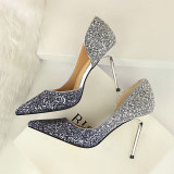 2020 Woman 9cm Glitter High Heels Sequins