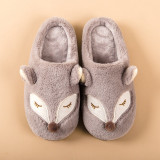 Cute Cartoon Fox Home Women Fur Slippers Cute Cartoon Fox Home Women Fur Slippers