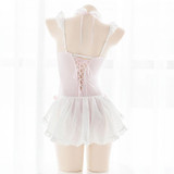 Kawaii Lace Mesh Tutu Bodysuit Sweet Lolita Lingerie #JU3027