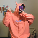 Harajuku Devil Horn Rabbit Print Hoodie Pastel Sweatshirt #JU2654 Harajuku Devil Horn Rabbit Print Hoodie Pastel Sweatshirt #JU2654
