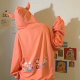 Harajuku Devil Horn Rabbit Print Hoodie Pastel Sweatshirt #JU2654 Harajuku Devil Horn Rabbit Print Hoodie Pastel Sweatshirt #JU2654