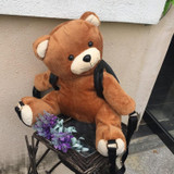 Plush Teddy Bear Leather Backpack Kawaii Bag #JU3065