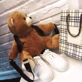 Plush Teddy Bear Leather Backpack Kawaii Bag #JU3065