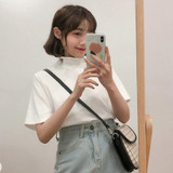 Harajuku Fruit Embroidered High Collar Summer T-Shirt [5 Colors] #JU2302