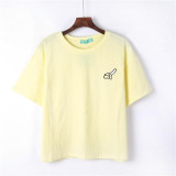 Kawaii Harajuku Style Fruit Embroidered Loose Summer T-Shirt [4 Colors] #JU2258
