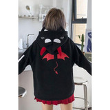 Devil Horn Hoodie Harajuku Long Sleeve Top #JU2214 Devil Horn Hoodie Harajuku Long Sleeve Top #JU2214