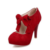 Kawaii Harajuku Style High Heels Bow Shoes [6 Colors] #JU1971